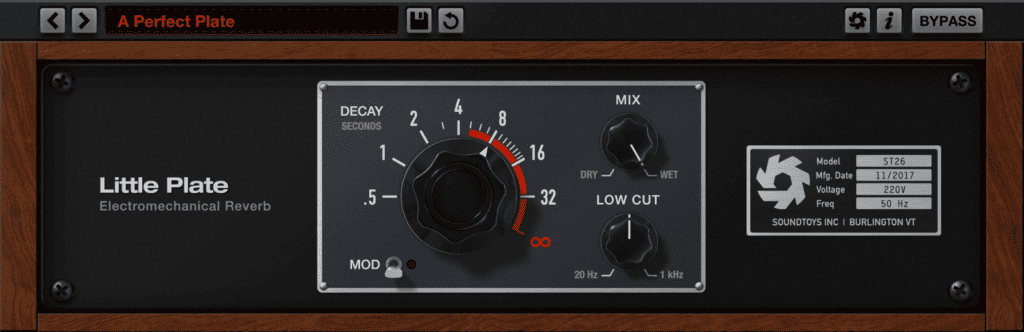 little plate reverb decay knob