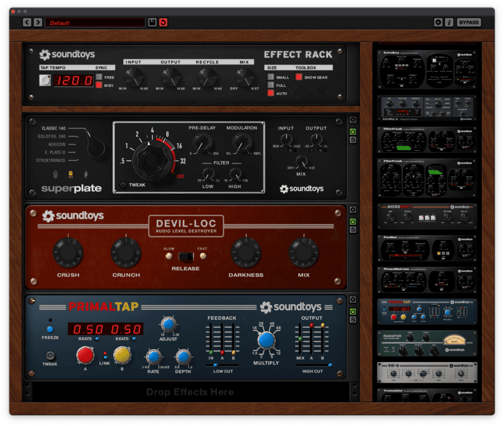 Soundtoys effect rack